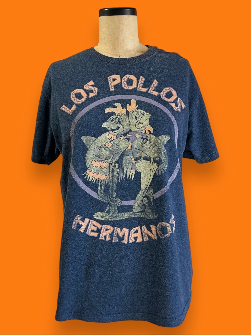 Breaking Bad Los Pollos Hermanos Tee Heather Blue Grey Cult TV pop culture indie